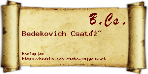 Bedekovich Csató névjegykártya